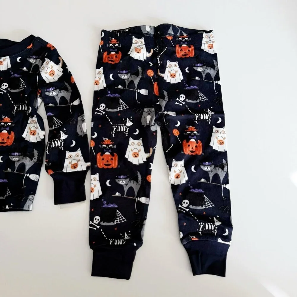 NWT Gymboree kids boys Halloween Cats pajama 12-18 months